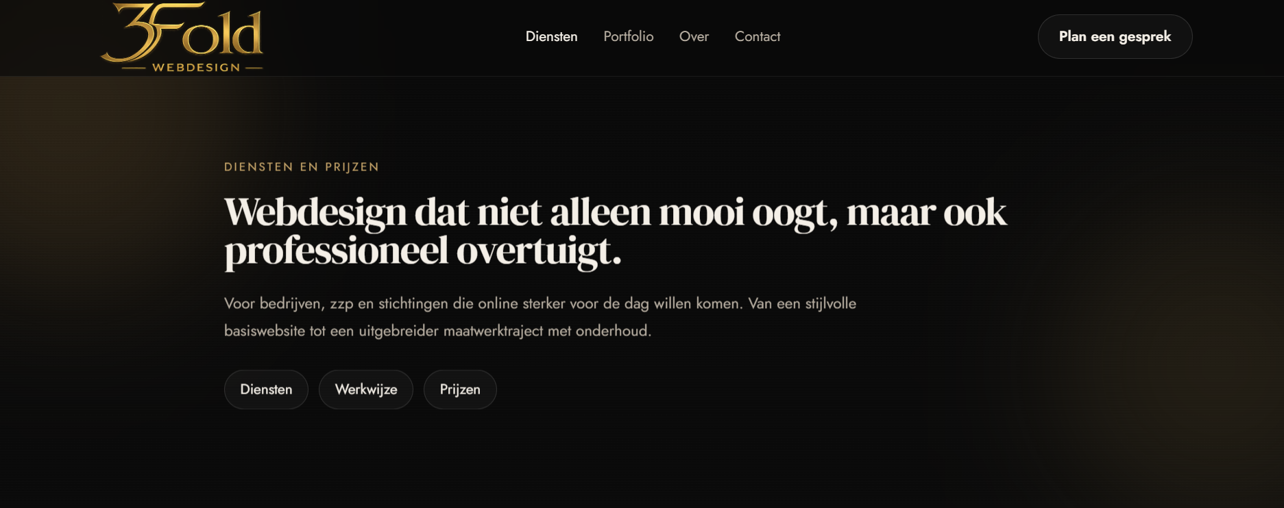 Dienstenpagina ontwerp